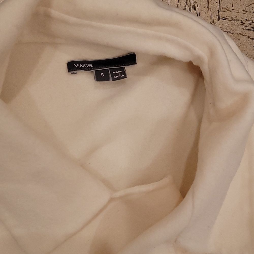 VINCE size S cream wool jacket - Picture 4 of 11